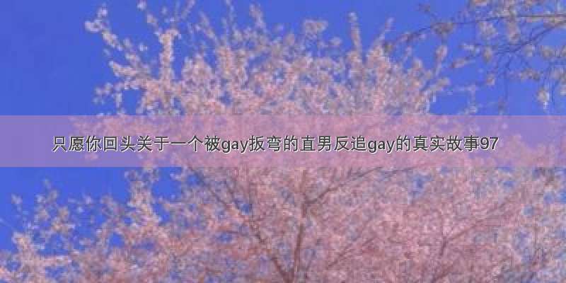 只愿你回头关于一个被gay扳弯的直男反追gay的真实故事97