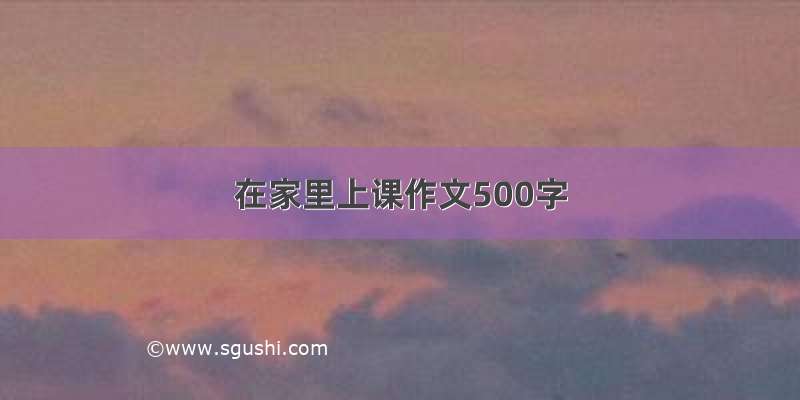 在家里上课作文500字