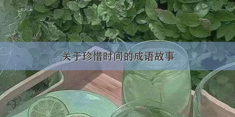 关于珍惜时间的成语故事