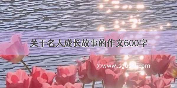 关于名人成长故事的作文600字