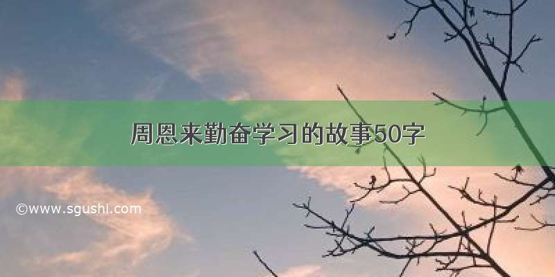 周恩来勤奋学习的故事50字