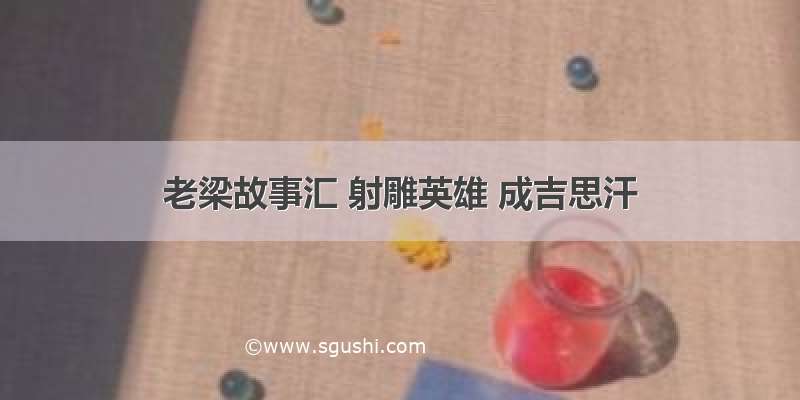 老梁故事汇 射雕英雄 成吉思汗