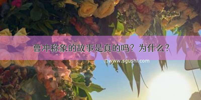 曹冲称象的故事是真的吗？为什么？