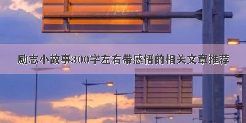 励志小故事300字左右带感悟的相关文章推荐