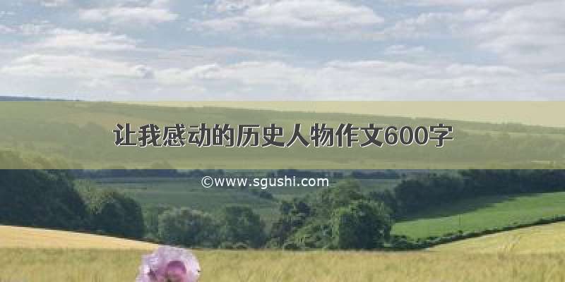 让我感动的历史人物作文600字