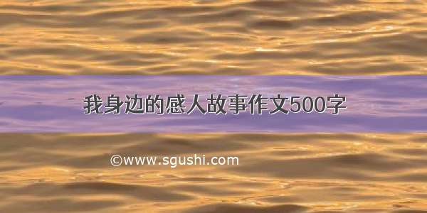 我身边的感人故事作文500字