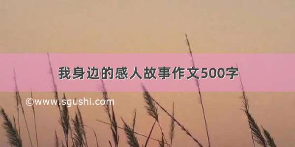 我身边的感人故事作文500字