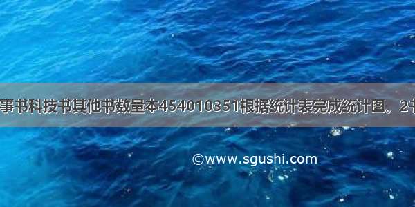 种类连环画故事书科技书其他书数量本454010351根据统计表完成统计图。2书最多。3故事