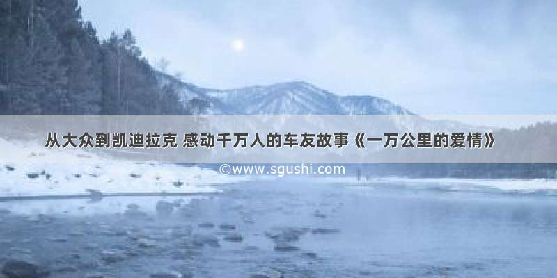 从大众到凯迪拉克 感动千万人的车友故事《一万公里的爱情》