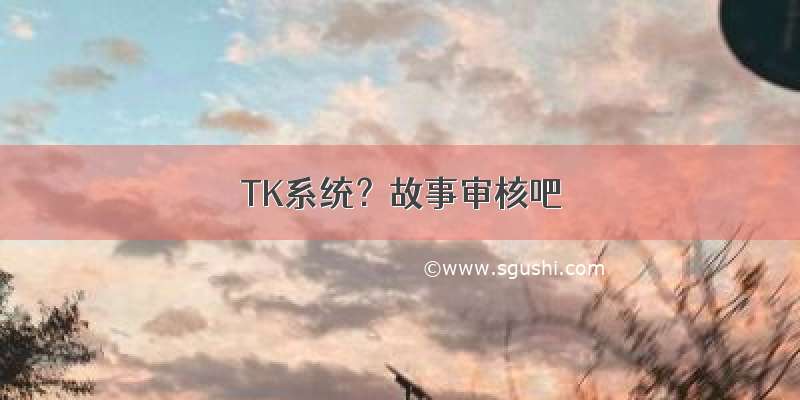 TK系统？故事审核吧