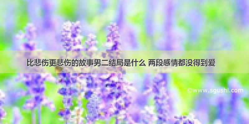 比悲伤更悲伤的故事男二结局是什么 两段感情都没得到爱