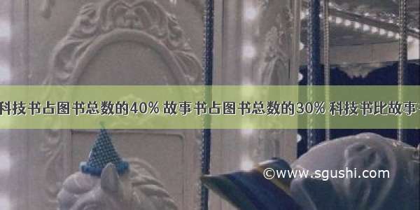 学校图书馆科技书占图书总数的40% 故事书占图书总数的30% 科技书比故事书多1200本．