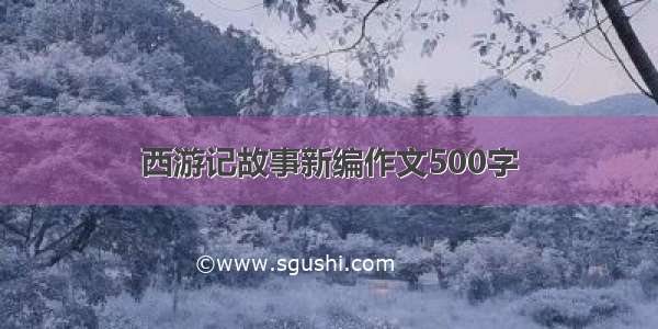 西游记故事新编作文500字