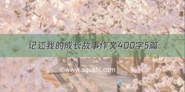 记述我的成长故事作文400字5篇