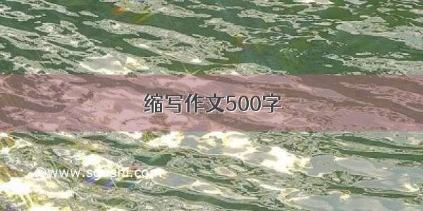 缩写作文500字