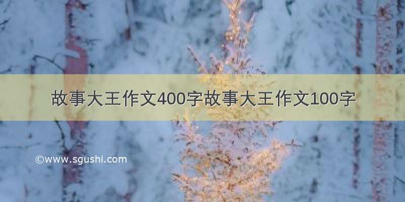 故事大王作文400字故事大王作文100字