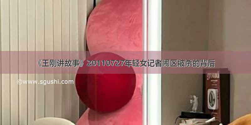 《王刚讲故事》20110727年轻女记者闹区被杀的背后