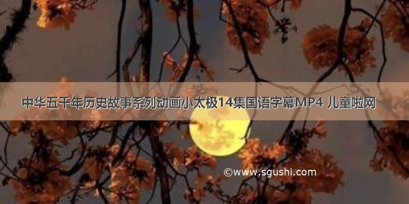 中华五千年历史故事系列动画小太极14集国语字幕MP4 儿童啦网