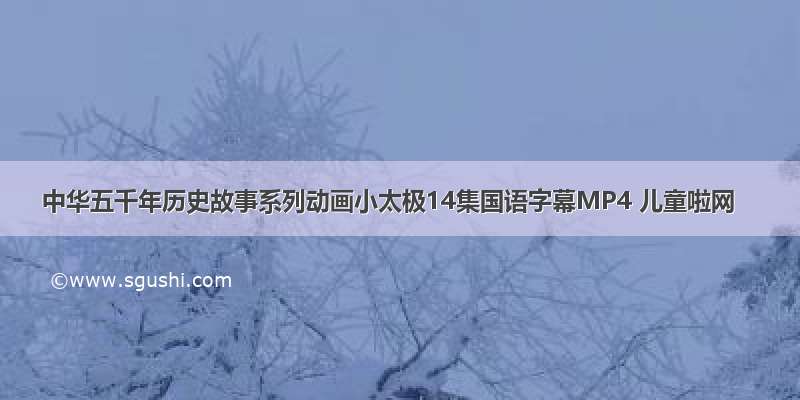 中华五千年历史故事系列动画小太极14集国语字幕MP4 儿童啦网