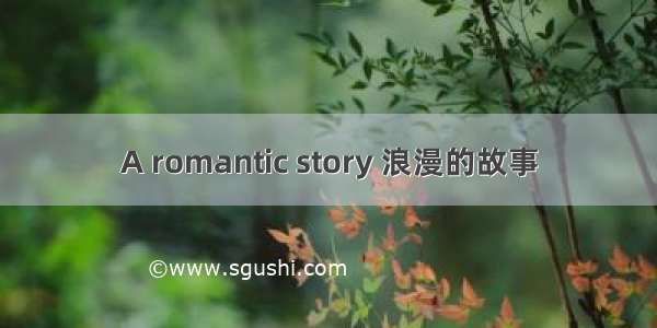 A romantic story 浪漫的故事