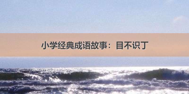 小学经典成语故事：目不识丁