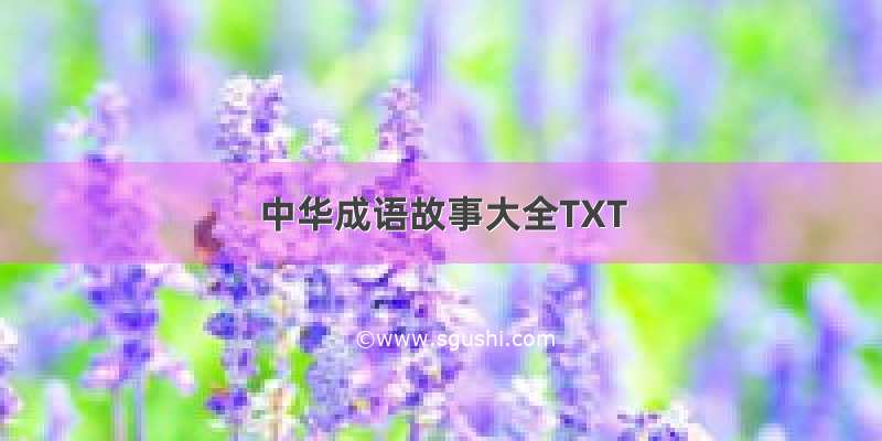 中华成语故事大全TXT