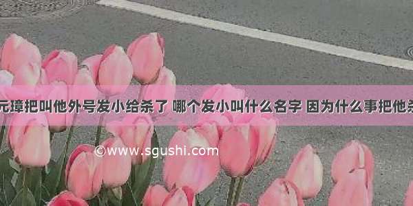 朱元璋把叫他外号发小给杀了 哪个发小叫什么名字 因为什么事把他杀了