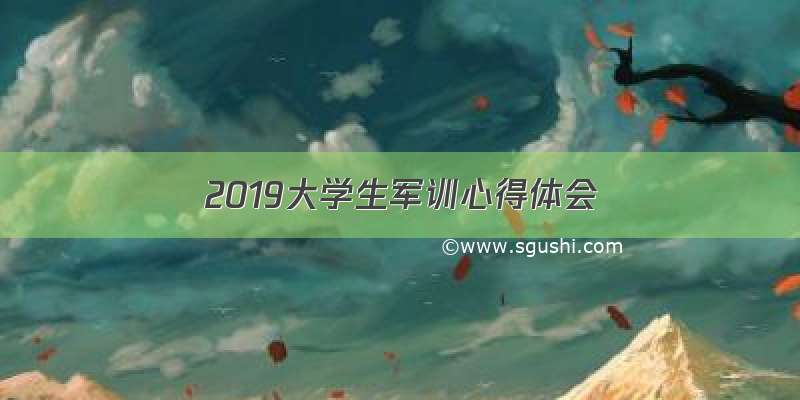 2019大学生军训心得体会