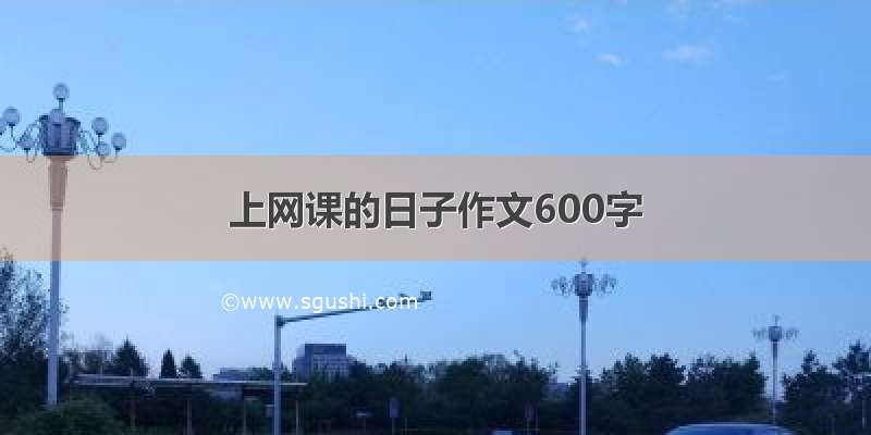 上网课的日子作文600字