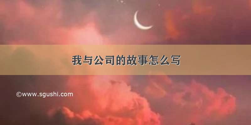 我与公司的故事怎么写