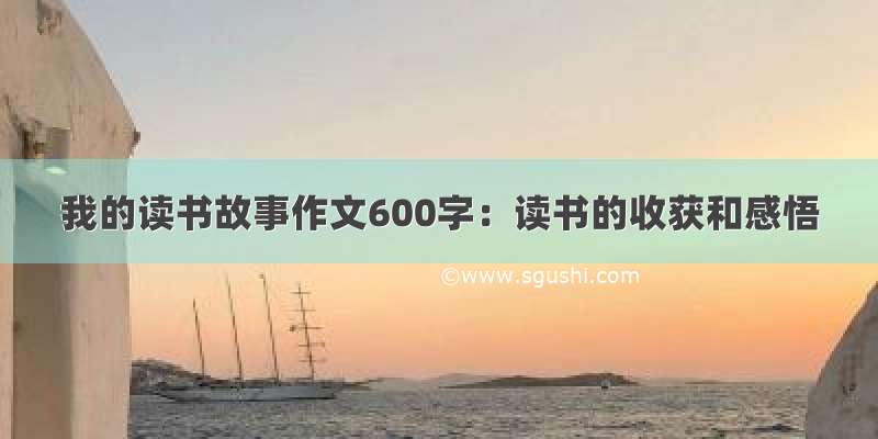 我的读书故事作文600字：读书的收获和感悟