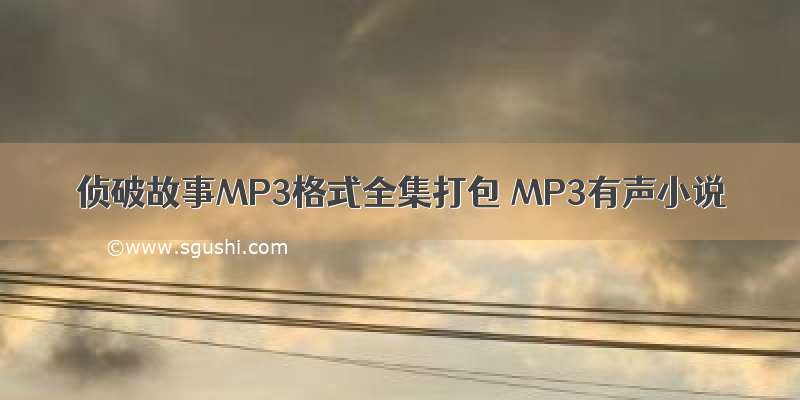 侦破故事MP3格式全集打包 MP3有声小说