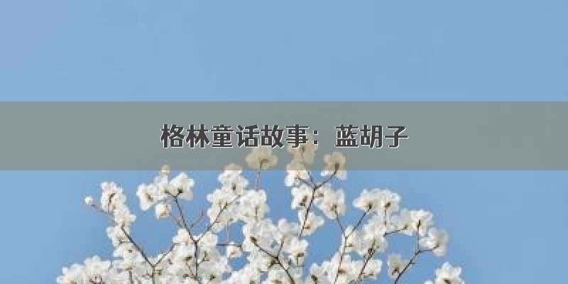 格林童话故事：蓝胡子