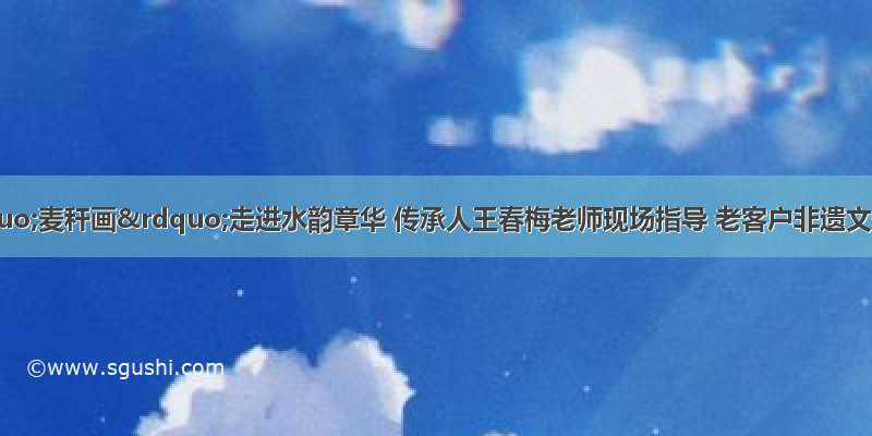 商水非遗“麦秆画”走进水韵章华 传承人王春梅老师现场指导 老客户非遗文化体验季正