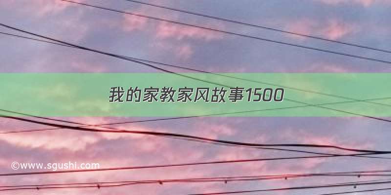 我的家教家风故事1500