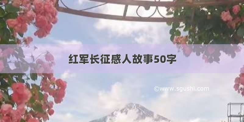 红军长征感人故事50字