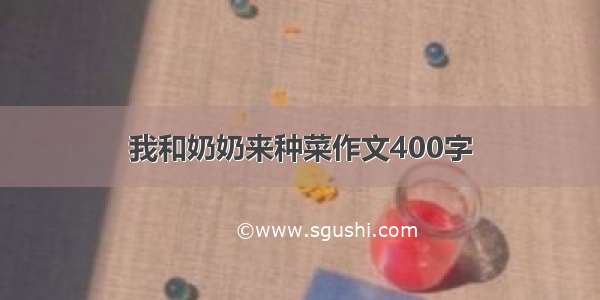 我和奶奶来种菜作文400字