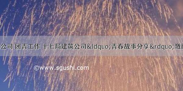 中国铁建股份有限公司 团青工作 十七局建筑公司“青春故事分享”激励青年职工成长展