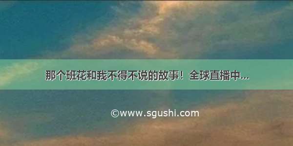 那个班花和我不得不说的故事！全球直播中...