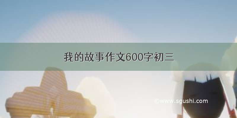 我的故事作文600字初三