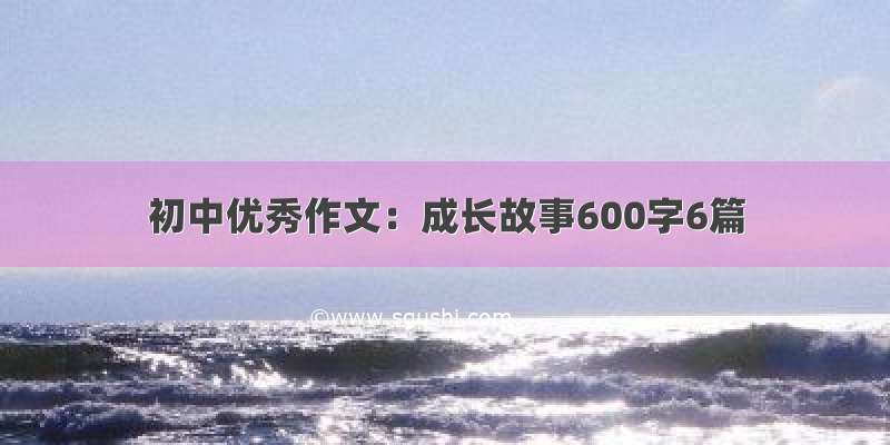 初中优秀作文：成长故事600字6篇