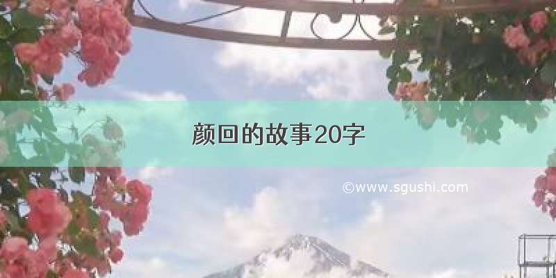 颜回的故事20字