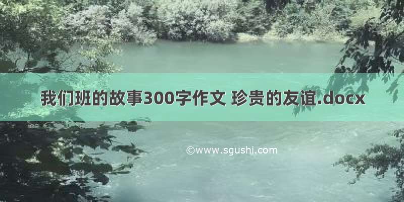 我们班的故事300字作文 珍贵的友谊.docx