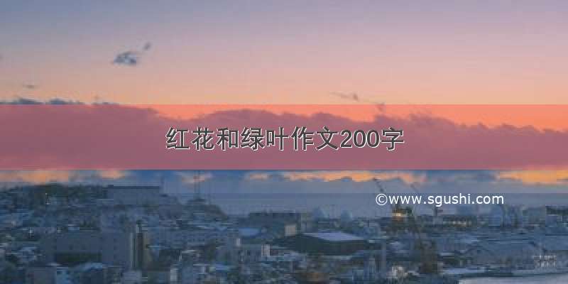 红花和绿叶作文200字