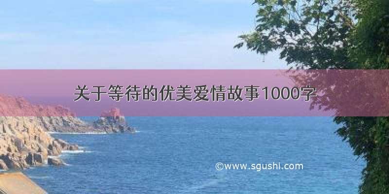 关于等待的优美爱情故事1000字