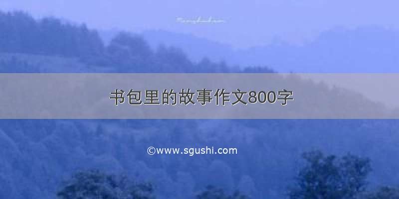 书包里的故事作文800字