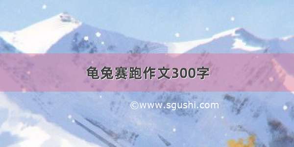 龟兔赛跑作文300字