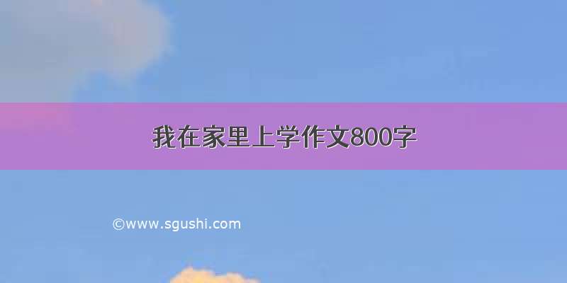 我在家里上学作文800字