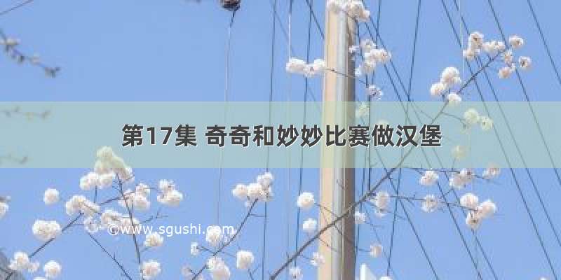 第17集 奇奇和妙妙比赛做汉堡