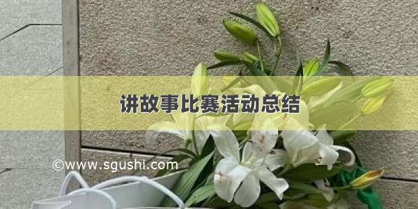 讲故事比赛活动总结